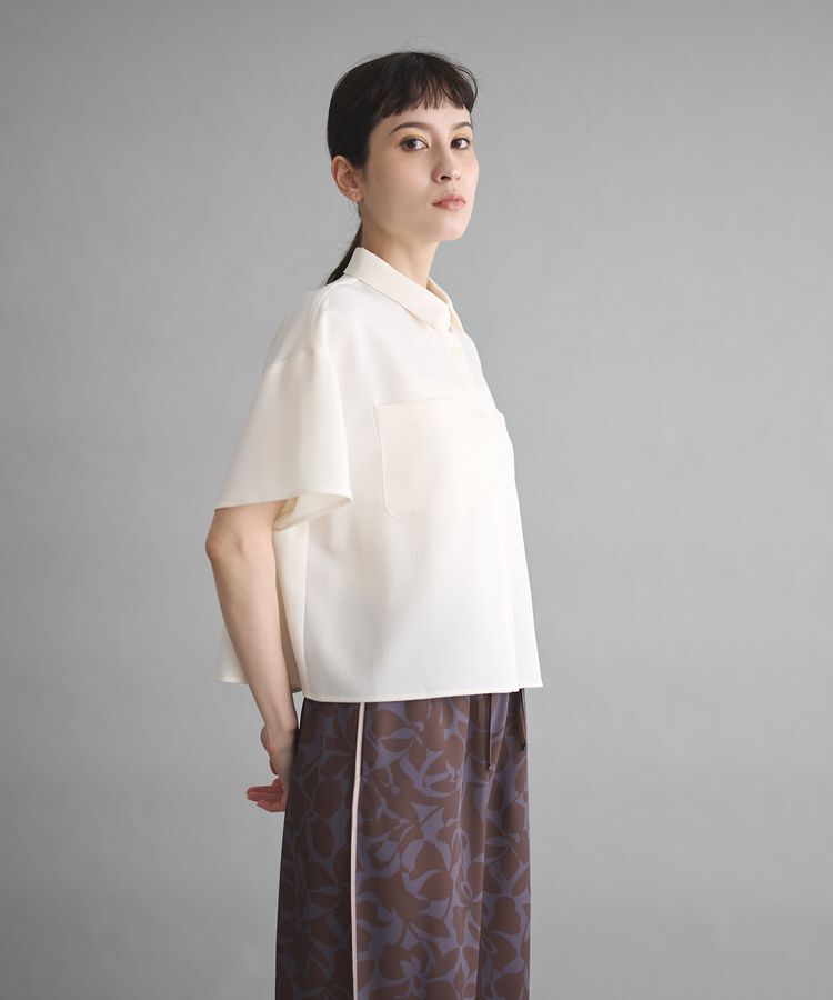 GARAGE OF GOOD CLOTHING「スラブツイルハーフスリーブブラウス」|シャツ・ブラウス|