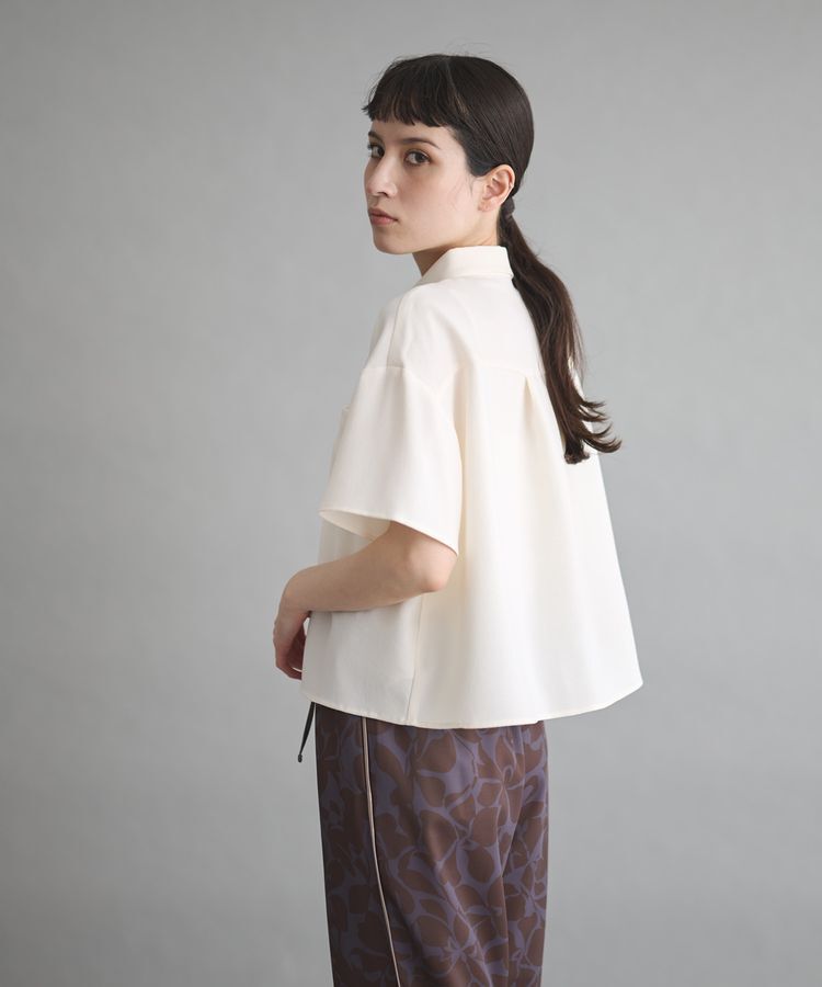 GARAGE OF GOOD CLOTHING「スラブツイルハーフスリーブブラウス」|シャツ・ブラウス|