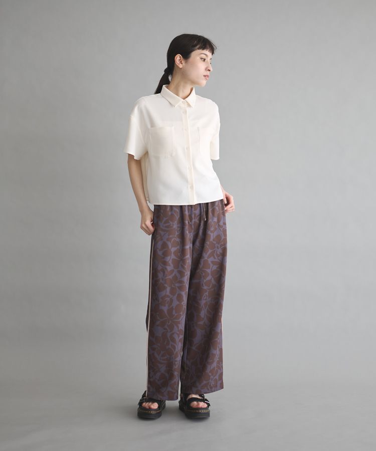 GARAGE OF GOOD CLOTHING「スラブツイルハーフスリーブブラウス」|シャツ・ブラウス|