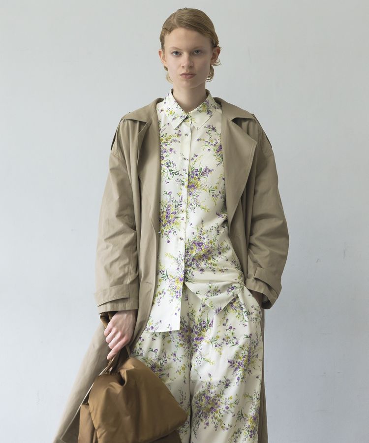 GARAGE OF GOOD CLOTHING「【日本製】ピーチファイユフラワープリントロングシャツ」|シャツ・ブラウス|