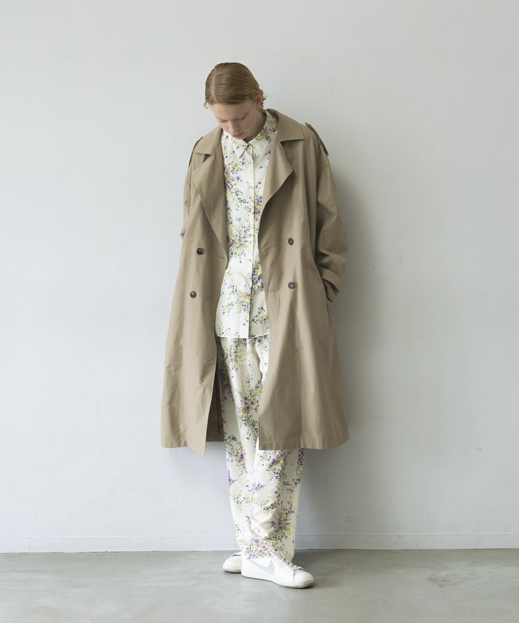 GARAGE OF GOOD CLOTHING「【日本製】ピーチファイユフラワープリントロングシャツ」|シャツ・ブラウス|