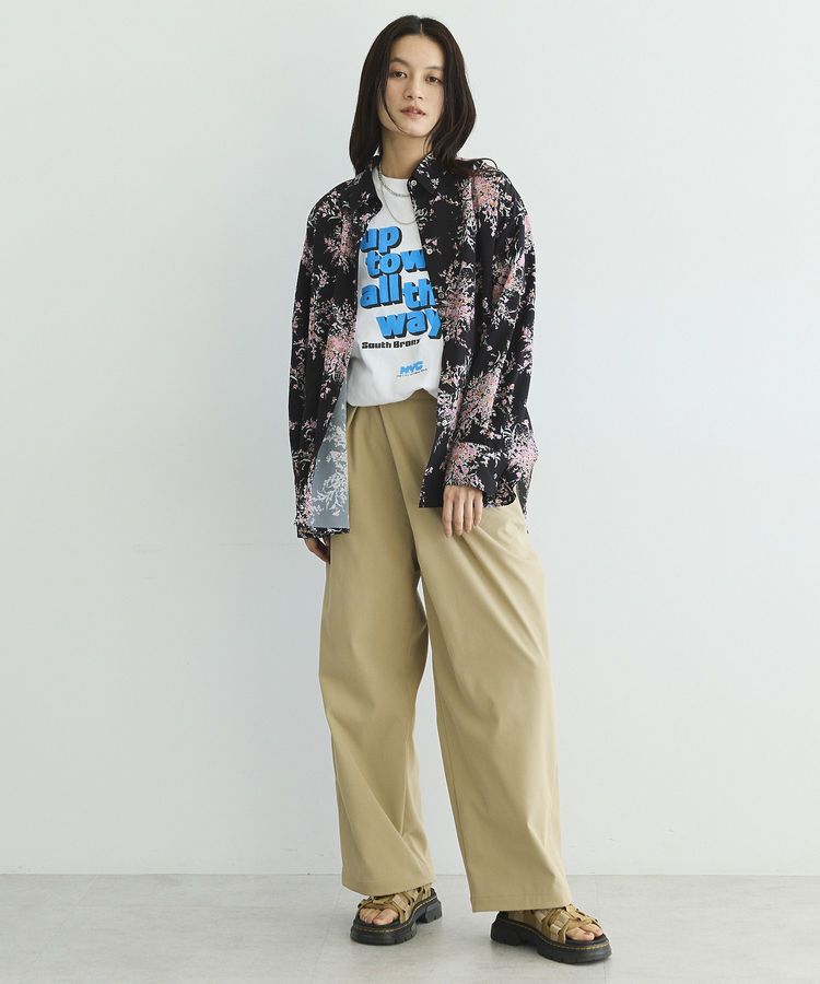 GARAGE OF GOOD CLOTHING「【日本製】ピーチファイユフラワープリントロングシャツ」|シャツ・ブラウス|