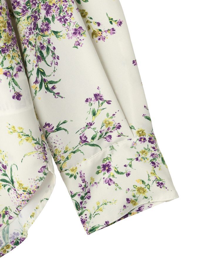 GARAGE OF GOOD CLOTHING「【日本製】ピーチファイユフラワープリントロングシャツ」|シャツ・ブラウス|