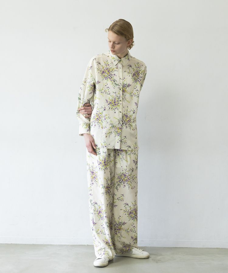 GARAGE OF GOOD CLOTHING「【日本製】ピーチファイユフラワープリントロングシャツ」|シャツ・ブラウス|