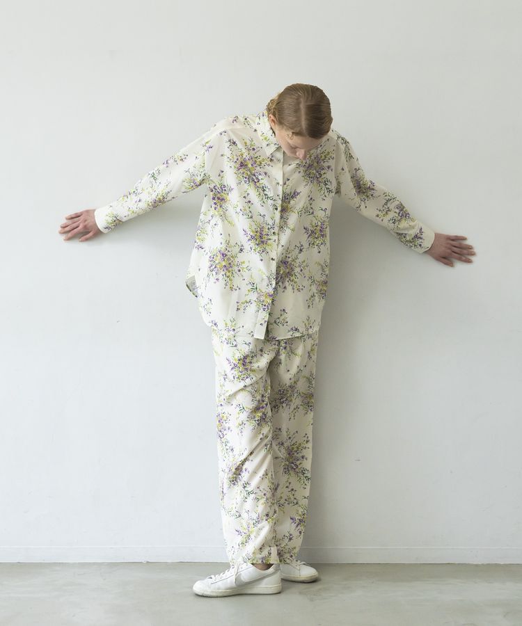 GARAGE OF GOOD CLOTHING「【日本製】ピーチファイユフラワープリントロングシャツ」|シャツ・ブラウス|