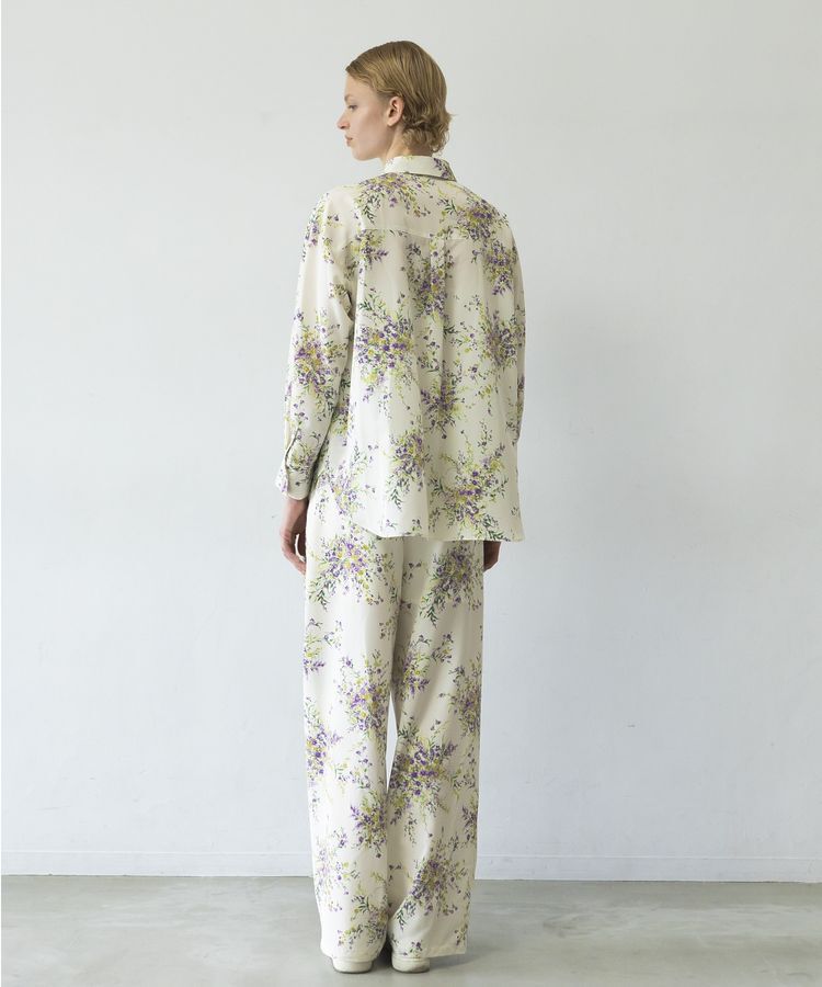 GARAGE OF GOOD CLOTHING「【日本製】ピーチファイユフラワープリントロングシャツ」|シャツ・ブラウス|