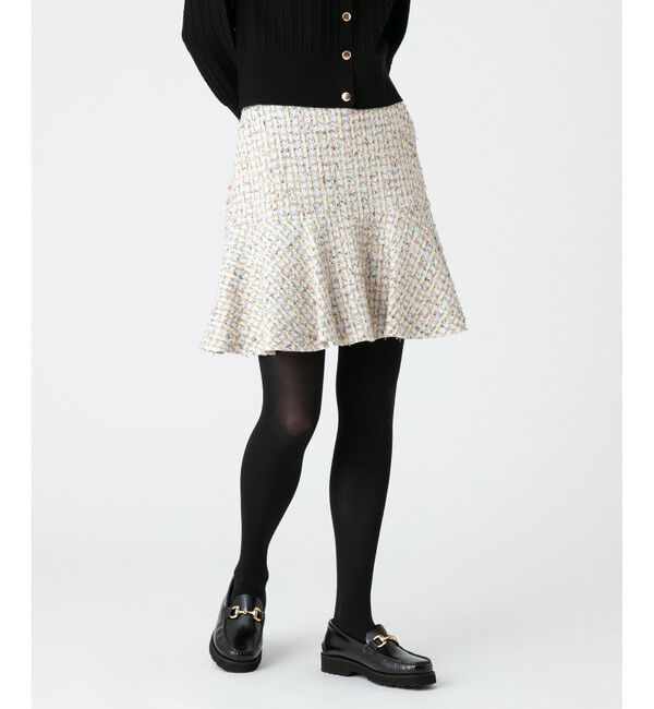 LOULOU WILLOUGHBY「【LOULOU WILLOUGHBY】LINTONツイードセミフレアスカート」|フレア|