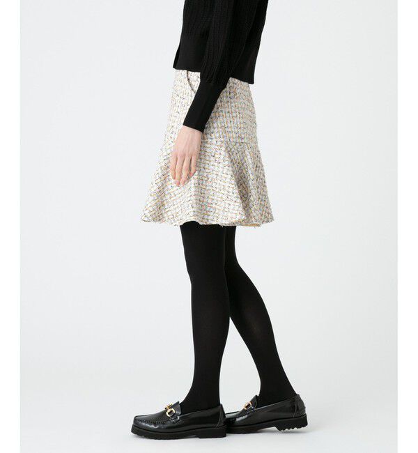LOULOU WILLOUGHBY「【LOULOU WILLOUGHBY】LINTONツイードセミフレアスカート」|フレア|
