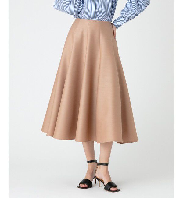 LOULOU WILLOUGHBY「【LOULOU WILLOUGHBY】シルクウールマーメイドフレアスカート」|フレア|