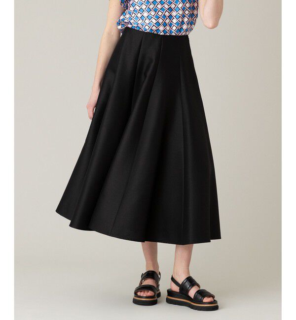 LOULOU WILLOUGHBY「【LOULOU WILLOUGHBY】シルクウールマーメイドフレアスカート」|フレア|