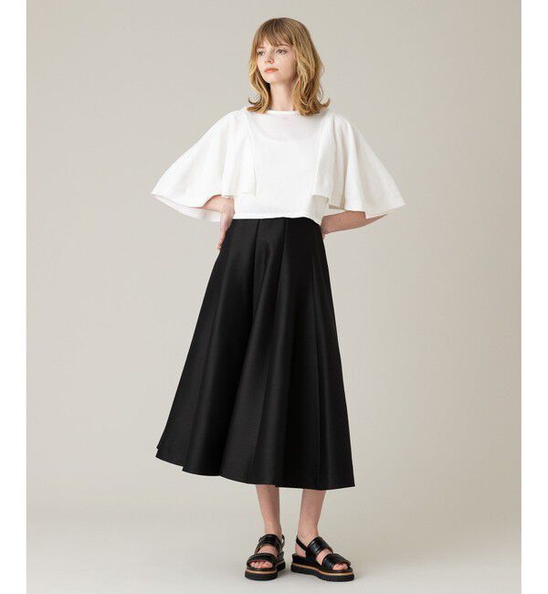 LOULOU WILLOUGHBY「【LOULOU WILLOUGHBY】シルクウールマーメイドフレアスカート」|フレア|