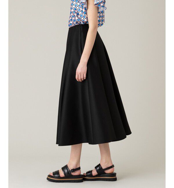 LOULOU WILLOUGHBY「【LOULOU WILLOUGHBY】シルクウールマーメイドフレアスカート」|フレア|