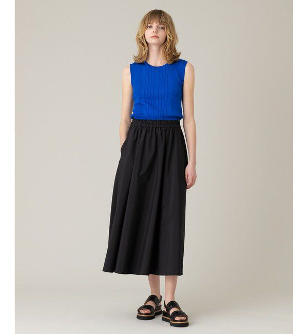 LOULOU WILLOUGHBY「【LOULOU WILLOUGHBY】タフタタックフレアスカート」|フレア|