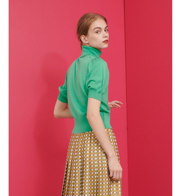 LOULOU WILLOUGHBY「【LOULOU WILLOUGHBY】タートルハーフスリーブプルオーバー」|ニット・セーター|