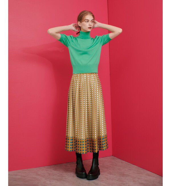 LOULOU WILLOUGHBY「【LOULOU WILLOUGHBY】タートルハーフスリーブプルオーバー」|ニット・セーター|