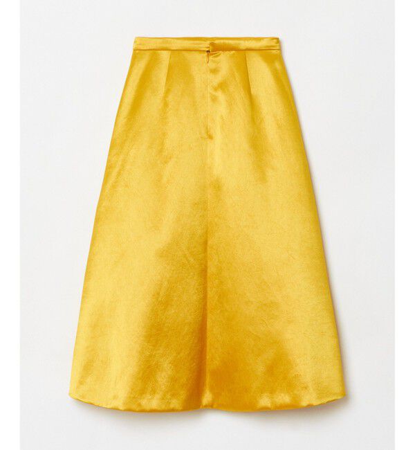 allureville「アセテートサテンボンディングスカート」|フレア|