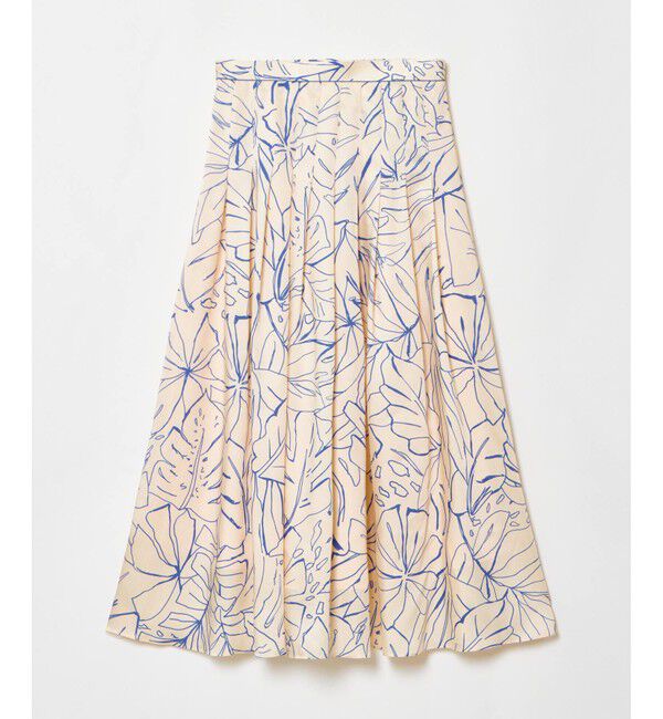 allureville「スケッチボタニカルプリントタックフレアスカート」|フレア|