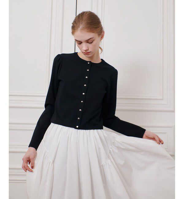 LOULOU WILLOUGHBY「【LOULOU WILLOUGHBY】ポンチカーディガン」|カーディガン|