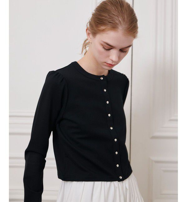 LOULOU WILLOUGHBY「【LOULOU WILLOUGHBY】ポンチカーディガン」|カーディガン|