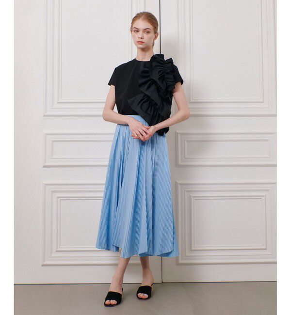 LOULOU WILLOUGHBY「【LOULOU WILLOUGHBY】ギャザーレイヤーＴシャツ」|Tシャツ・カットソー|