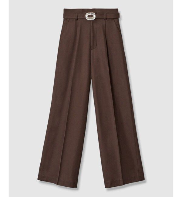 LOULOU WILLOUGHBY「【LOULOU WILLOUGHBY】ビジューバックルパンツ」|チノ|