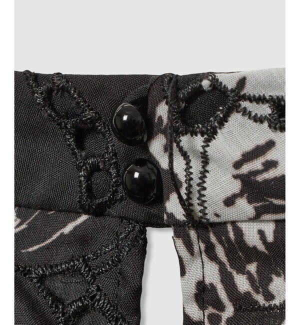 LOULOU WILLOUGHBY「【LOULOU WILLOUGHBY】モノトーンフラワー刺繍ブラウス」|シャツ・ブラウス|