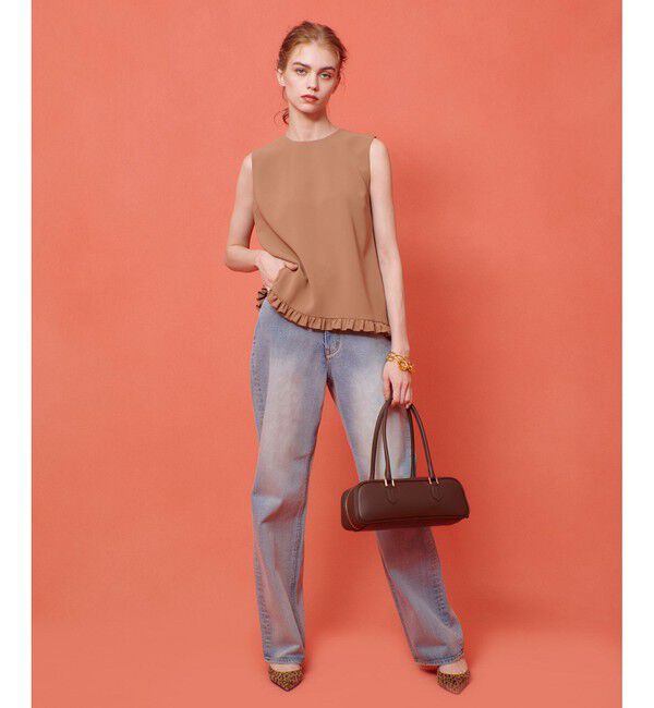 LOULOU WILLOUGHBY「【LOULOU WILLOUGHBY】パールネックレス付きフリルブラウス」|シャツ・ブラウス|