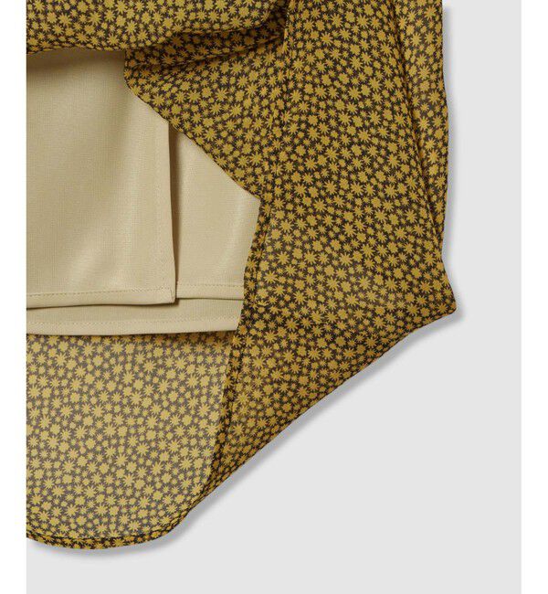 allureville「ルミナスプリントドレープスカート」|タイト|