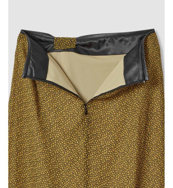 allureville「ルミナスプリントドレープスカート」|タイト|