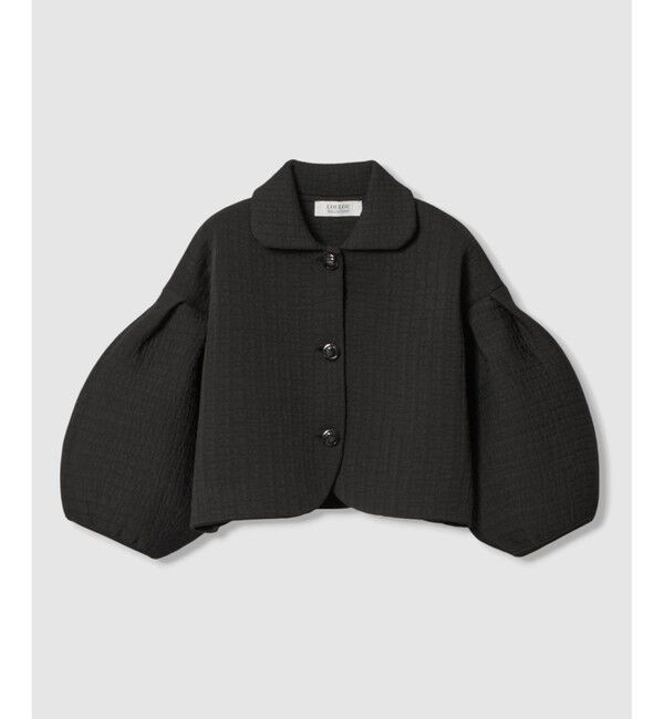 LOULOU WILLOUGHBY「【LOULOU WILLOUGHBY】ダブルジャガードパフニットジャケット」|ニット・セーター|