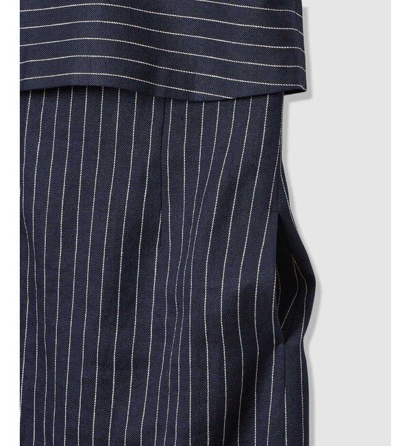 allureville「リネンストライプジャンパーワンピース」|ワンピース|