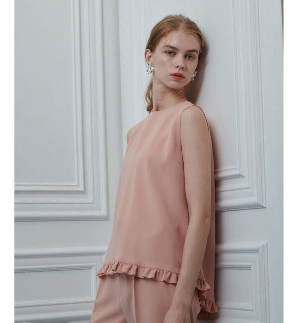 LOULOU WILLOUGHBY「【LOULOU WILLOUGHBY】パールネックレス付きフリルブラウス」|シャツ・ブラウス|