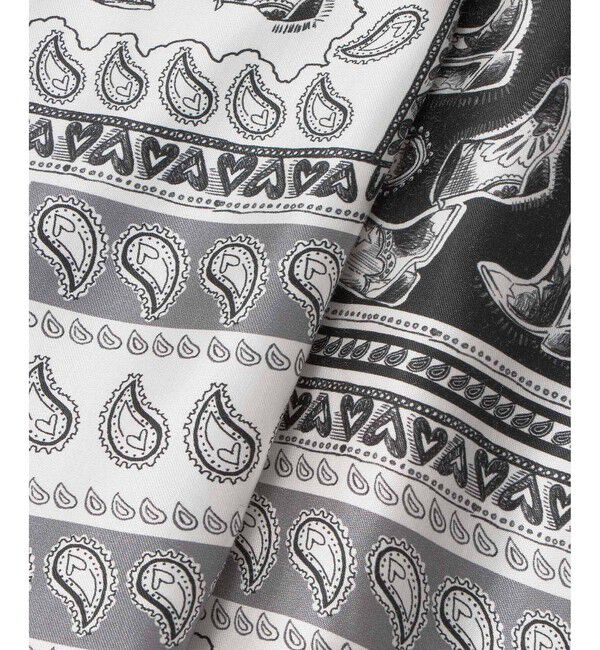 LOULOU WILLOUGHBY「【LOULOU WILLOUGHBY】ウエスタンスカーフプリントフレアスカート」|フレア|