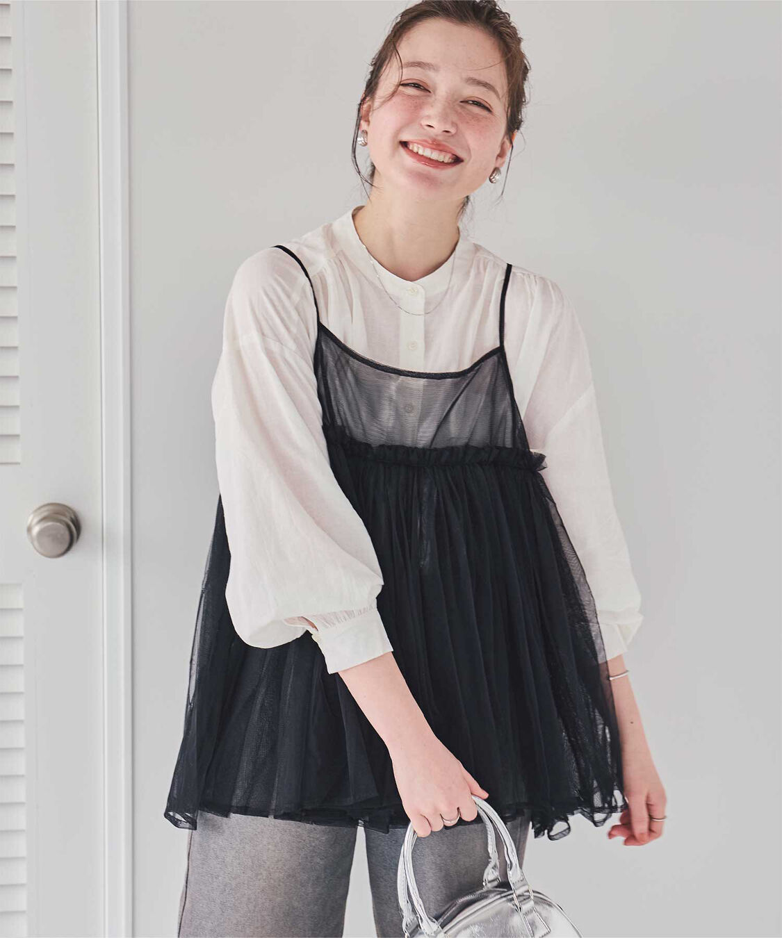 titivate「ボリュームチュールキャミソールトップス」|キャミソール|