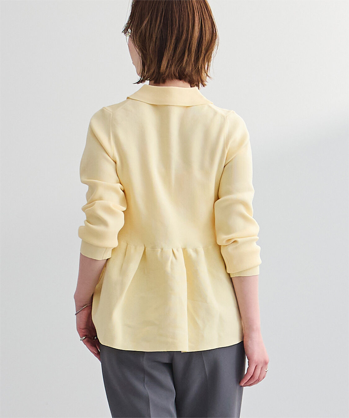 ur's「ウエストペプラムポロニットカーディガン」|ニット・セーター|