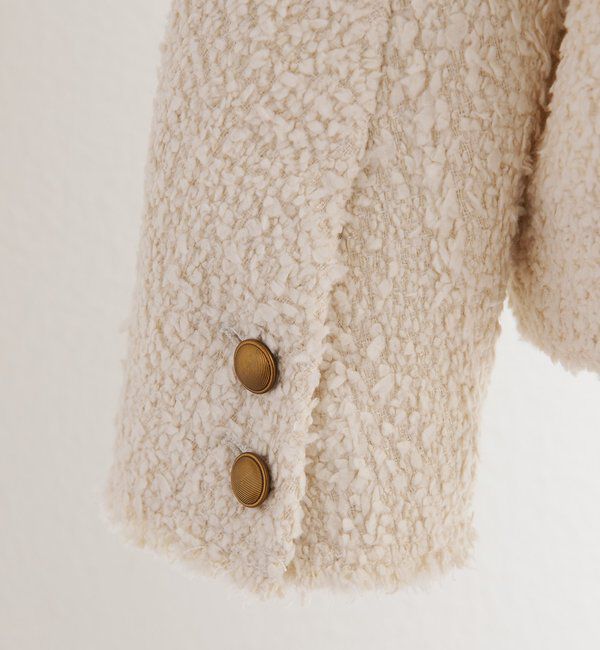  「アソートツィードノーカラージャケット」|テーラードジャケット|