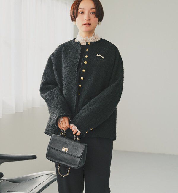  「チェーンショルダー2WAYバッグ」|ショルダー・メッセンジャー|ブラック