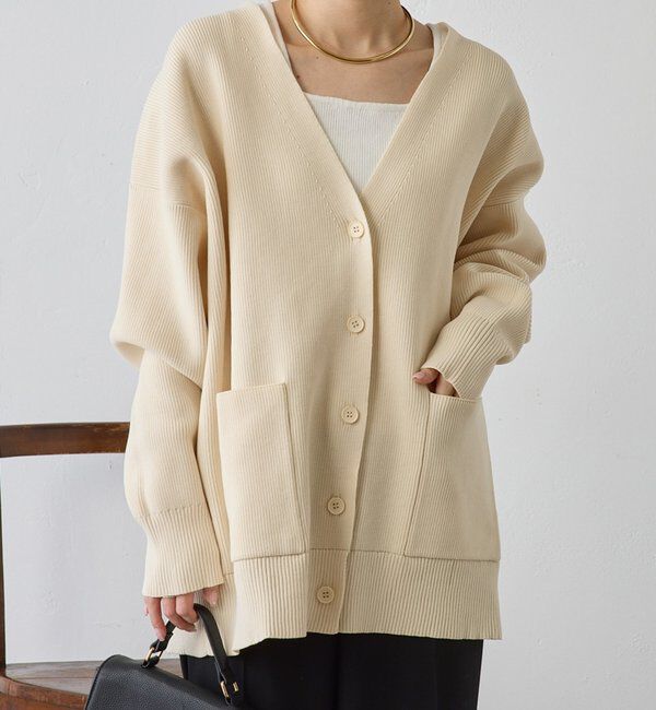  「【WEB限定/Du noir】スポンディッシュBIG Vネックカーディガン」|カーディガン|