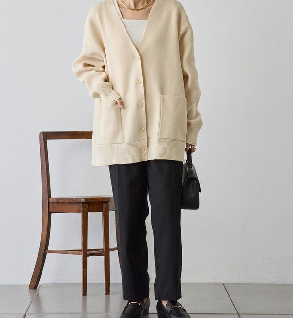  「【WEB限定/Du noir】スポンディッシュBIG Vネックカーディガン」|カーディガン|