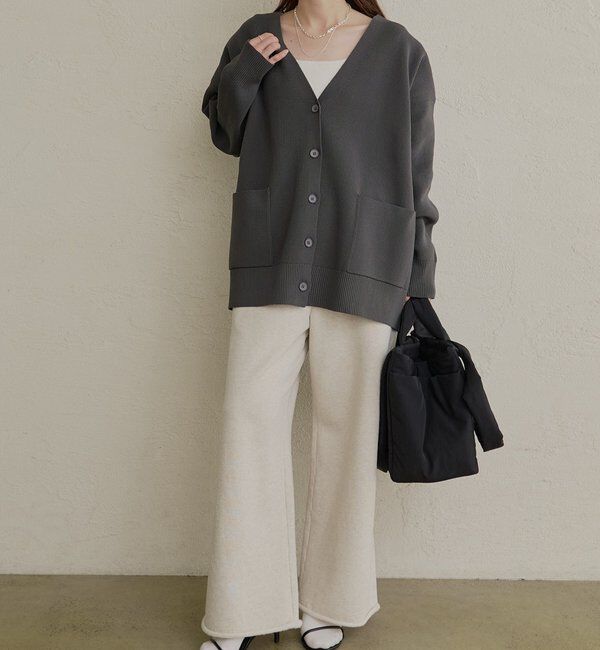  「【WEB限定/Du noir】スポンディッシュBIG Vネックカーディガン」|カーディガン|