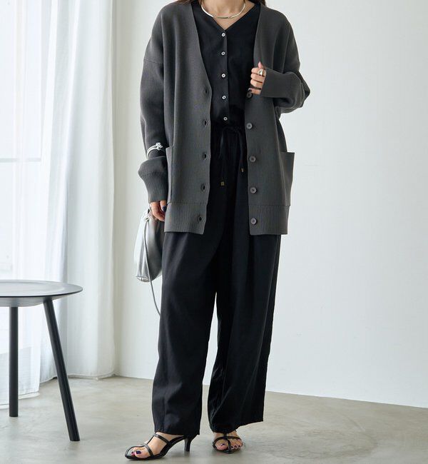  「【WEB限定/Du noir】スポンディッシュBIG Vネックカーディガン」|カーディガン|