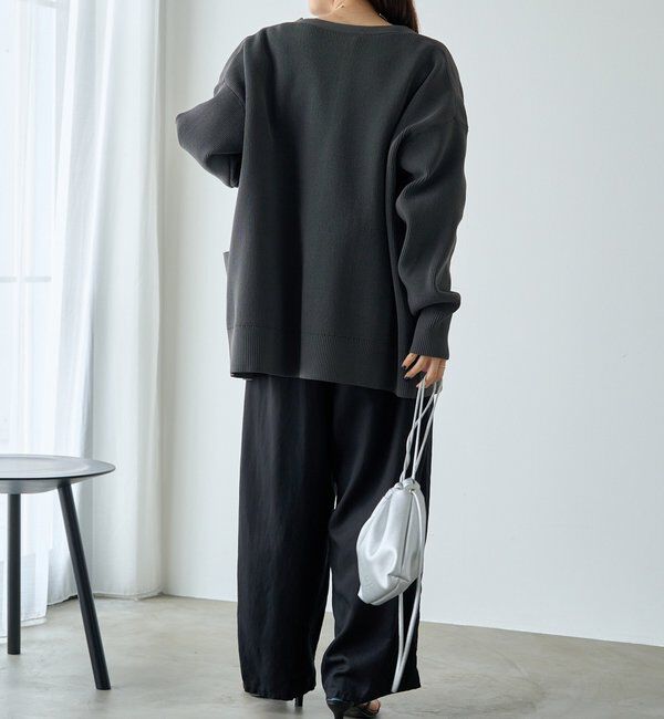  「【WEB限定/Du noir】スポンディッシュBIG Vネックカーディガン」|カーディガン|