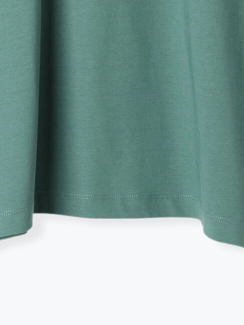 Samansa Mos2 blue「【接触冷感】ロゴプリントTシャツ」|Tシャツ・カットソー|