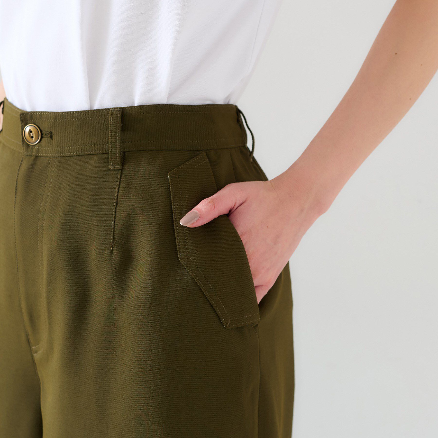 UNTITLED「【トレンド/手洗い可】ミリタリーライク カーブパンツ」|その他|