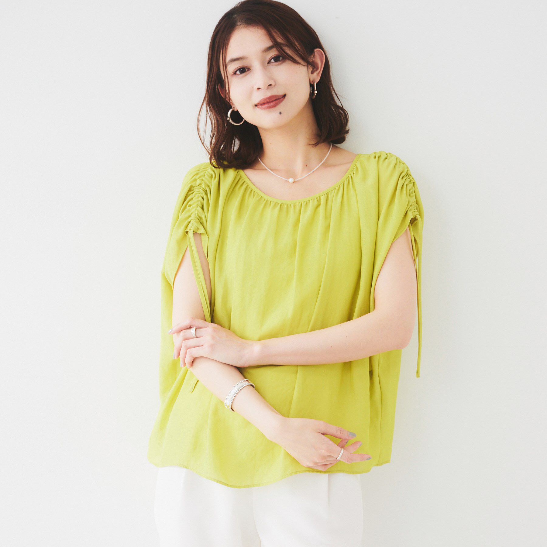 UNTITLED「【シアー/2WAY】肩ドロストドルマンブラウス」|シャツ・ブラウス|