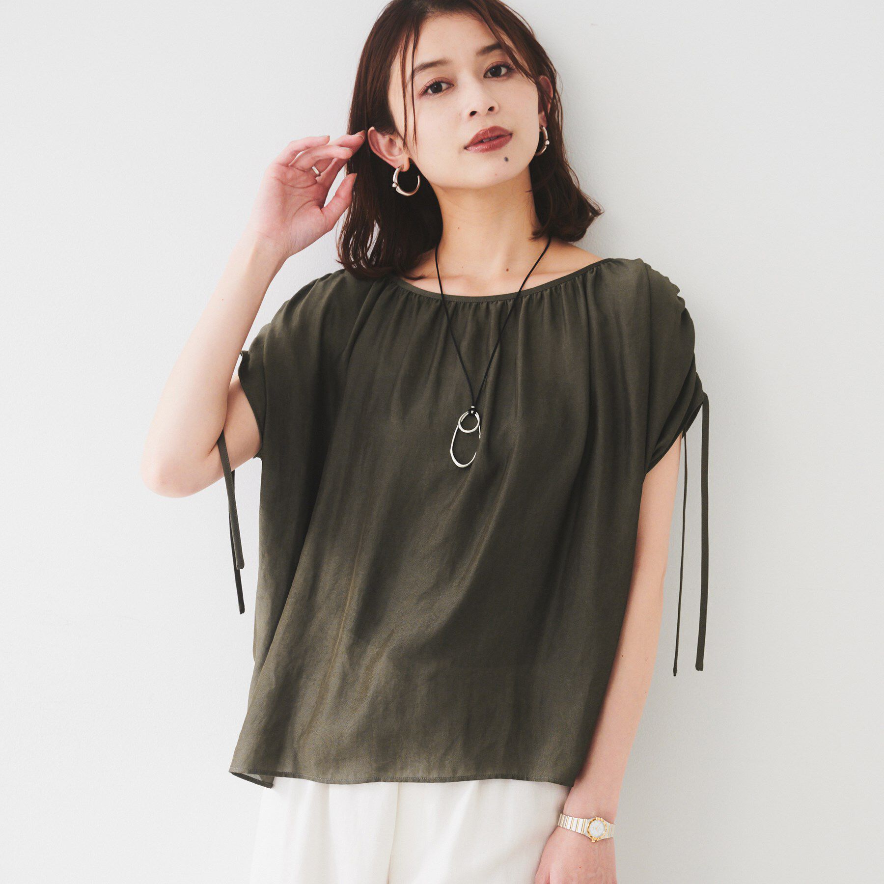 UNTITLED「【シアー/2WAY】肩ドロストドルマンブラウス」|シャツ・ブラウス|