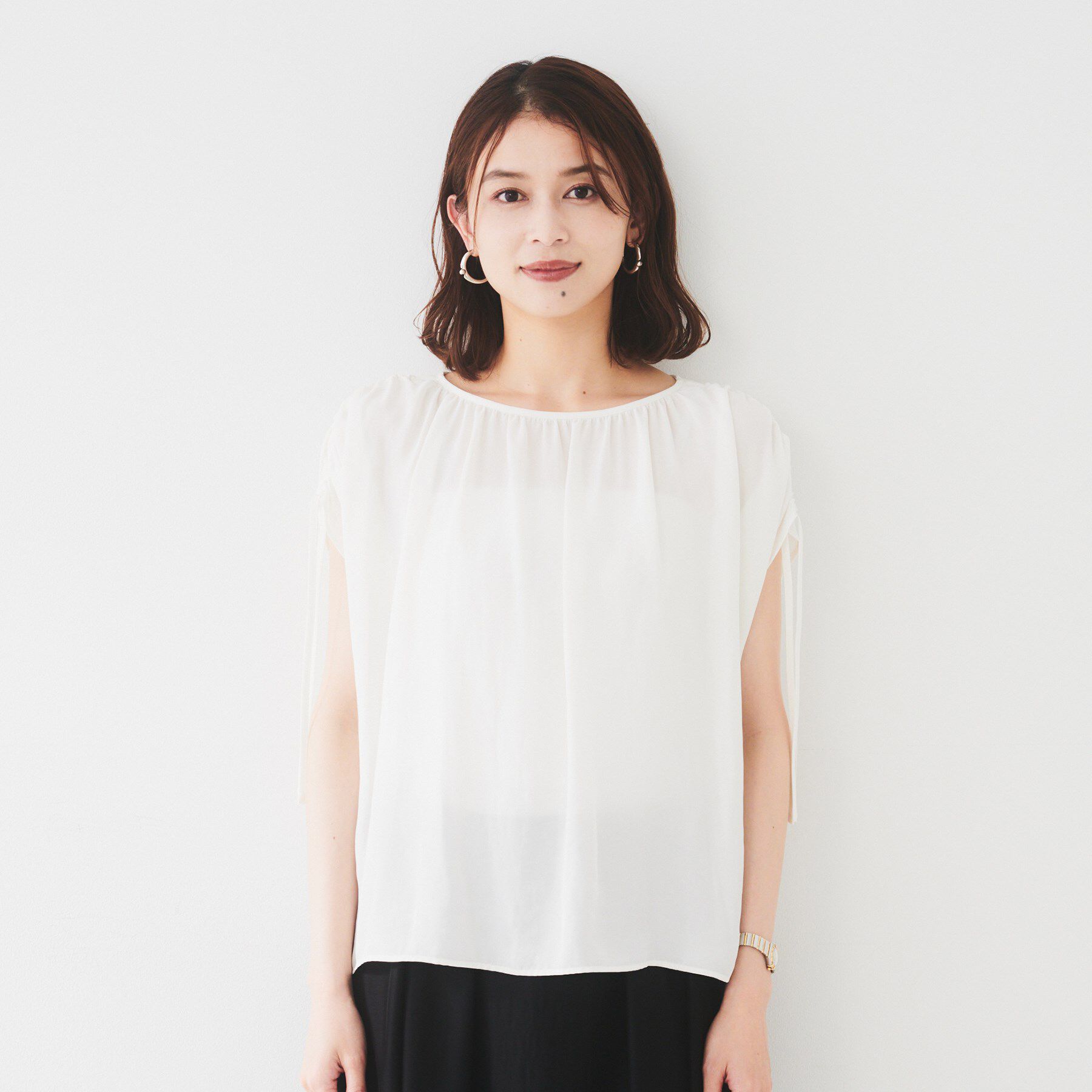 UNTITLED「【シアー/2WAY】肩ドロストドルマンブラウス」|シャツ・ブラウス|