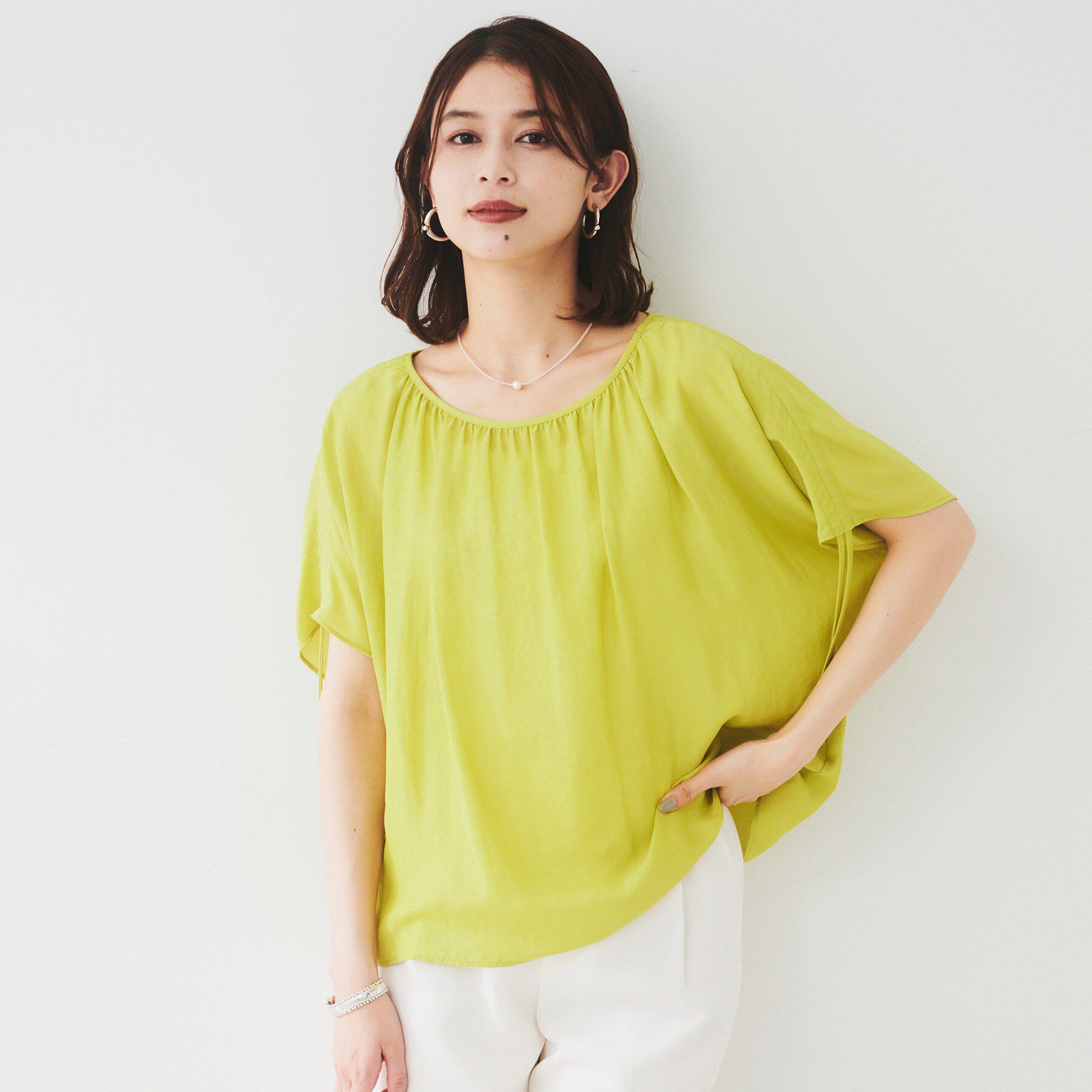 UNTITLED「【シアー/2WAY】肩ドロストドルマンブラウス」|シャツ・ブラウス|