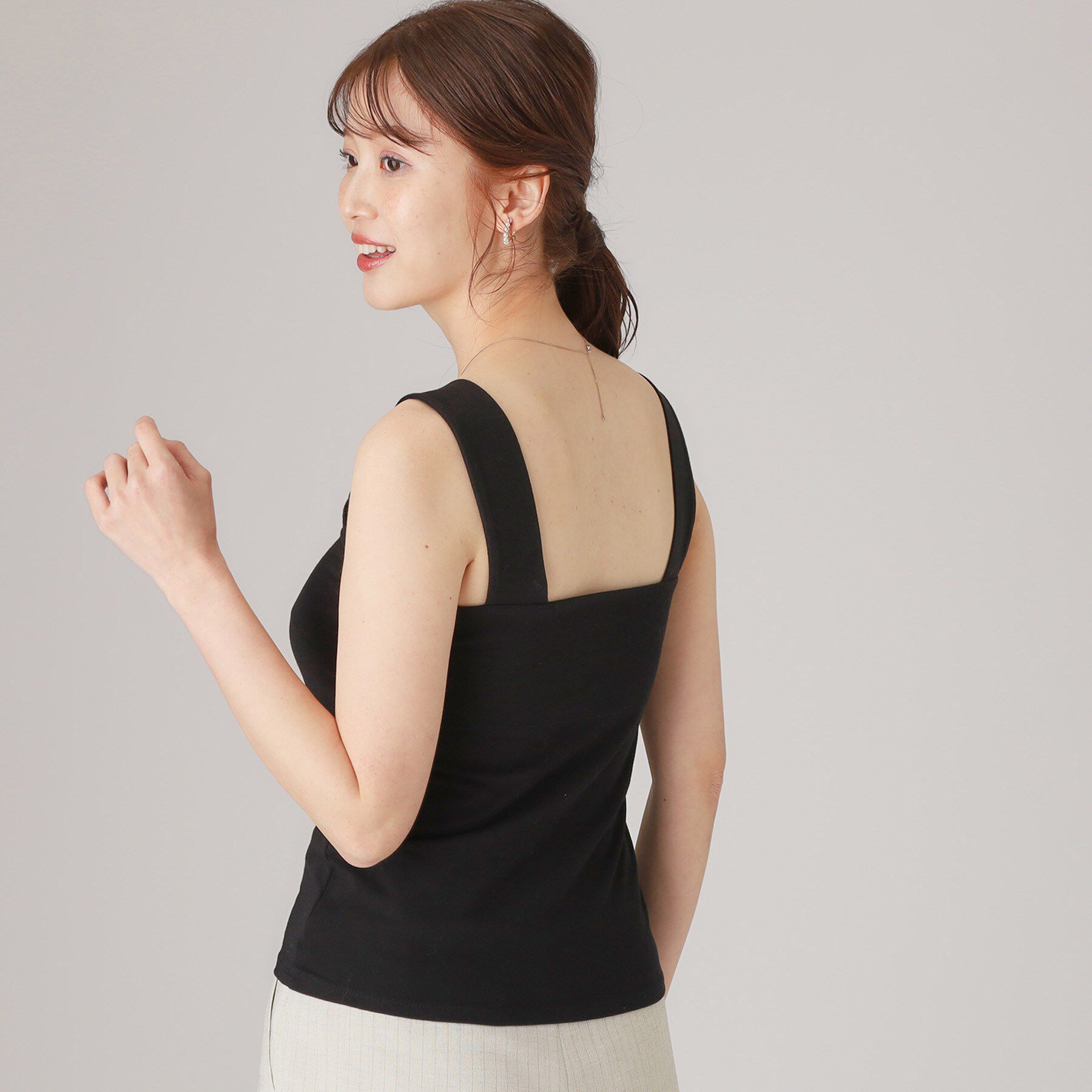 COUP DE CHANCE「【洗える/日本製】ベアトップ風キャミソール」|キャミソール|