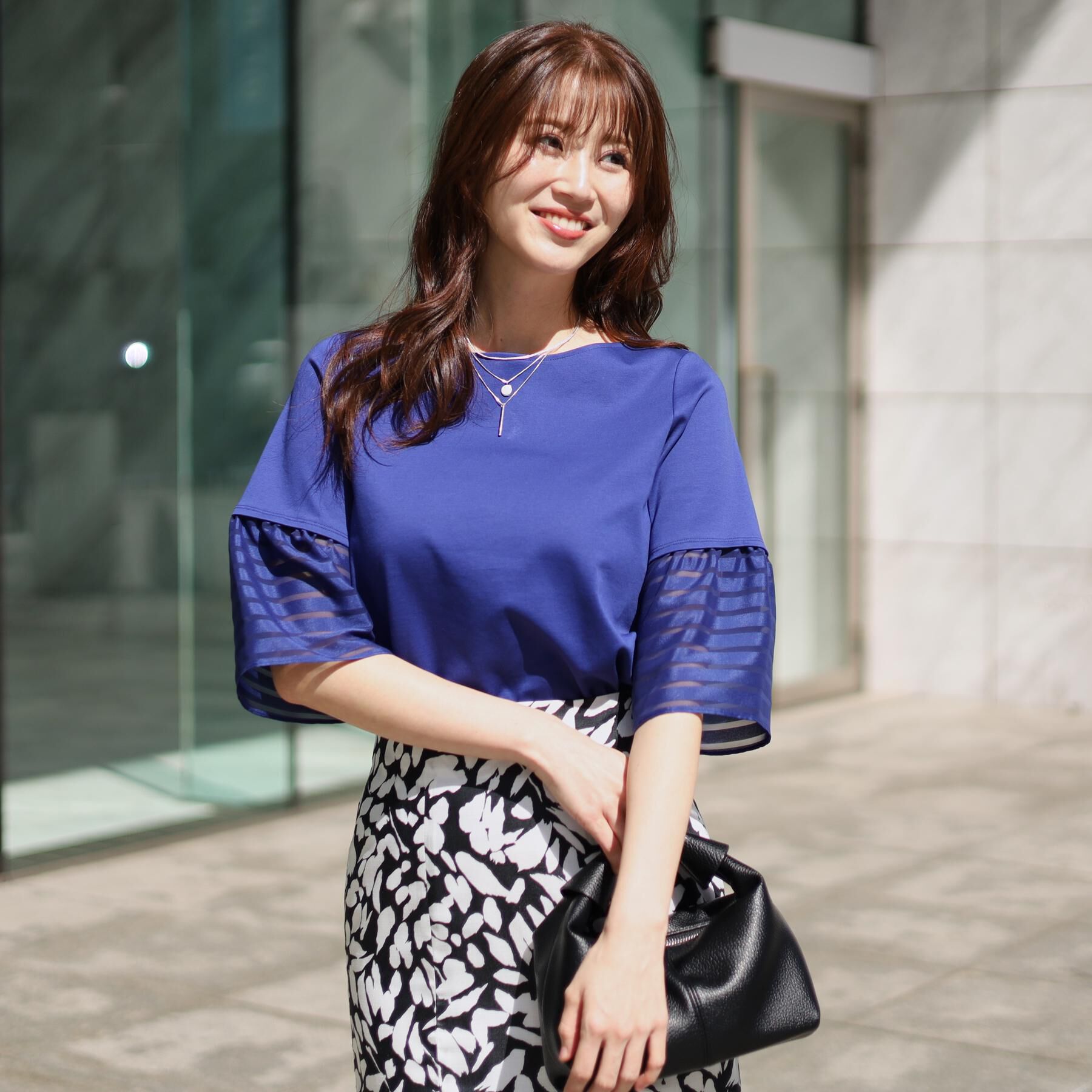 COUP DE CHANCE「【洗える／日本製】袖デザインのジャージプルオーバー」|Tシャツ・カットソー|